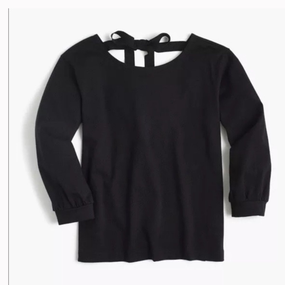J.Crew NWT long sleeve 💯% cotton tie back top runs more like XL